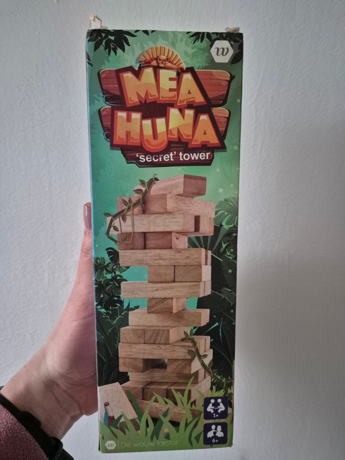 Mea Huna 'Secret' Tower - Stapelspel, Vijf spelers of meer, Ophalen of Verzenden, Zo goed als nieuw, De Wouw Factor