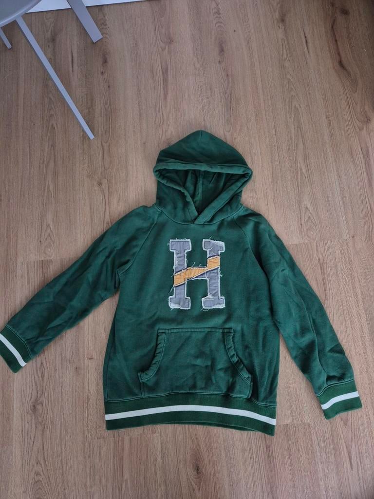 Groene hoodie Tommy Hilfiger jongens maat L 12 - 14 jaar, Kinderen en Baby's, Kinderkleding | Maat 158, Gebruikt, Trui of Vest