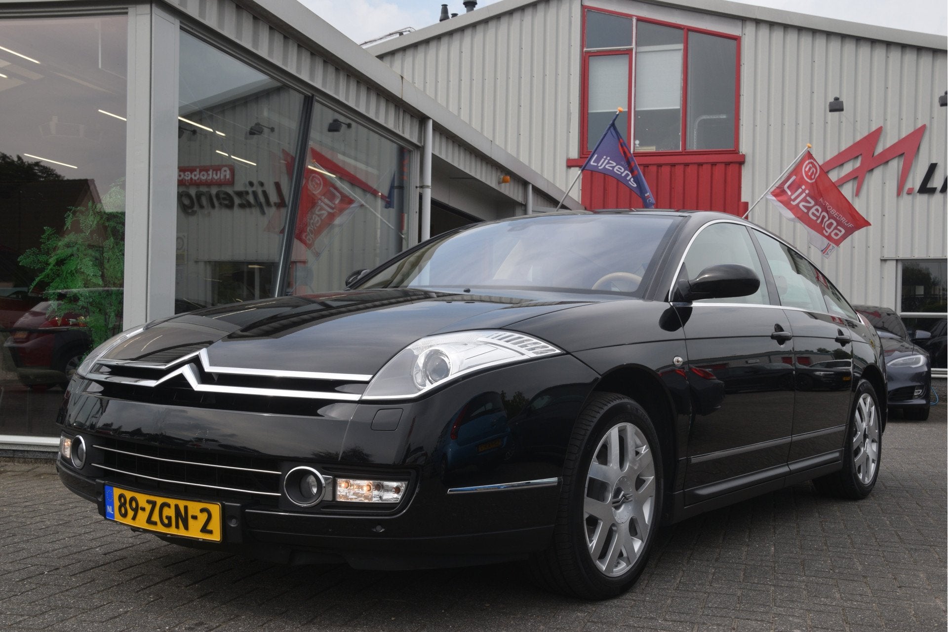 Citroën C6 2.7 HdiF V6 Ligne Business Navi | Leer | Hydraul, Auto's, Gebruikt, Beige, C6, Zwart