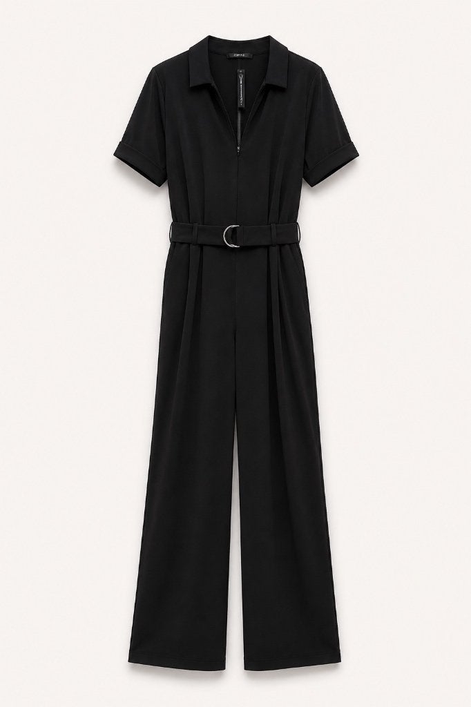 ZIP73 zwarte jumpsuit – maat M – slechts 1 keer gedragen, Kleding | Dames, Maat 38/40 (M), ZIP73, Zwart, Nieuw