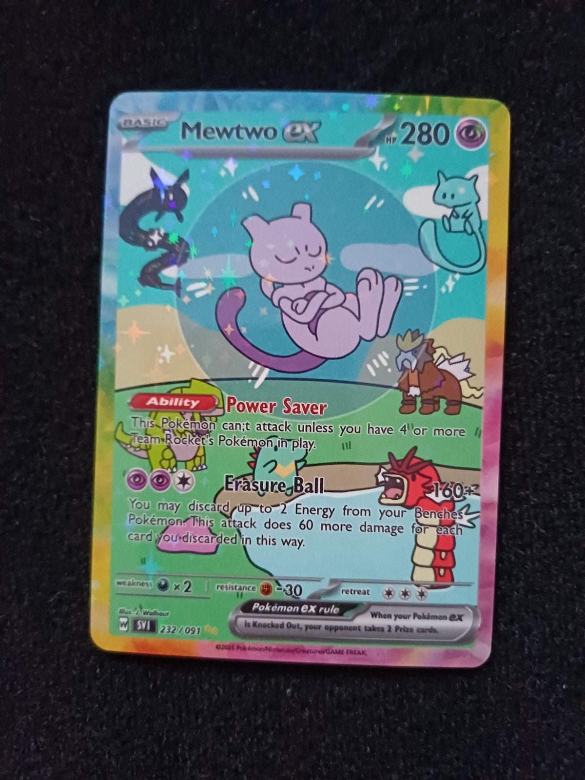 Pokémon Bubble Mewtwo ex, Verzenden, Losse kaart