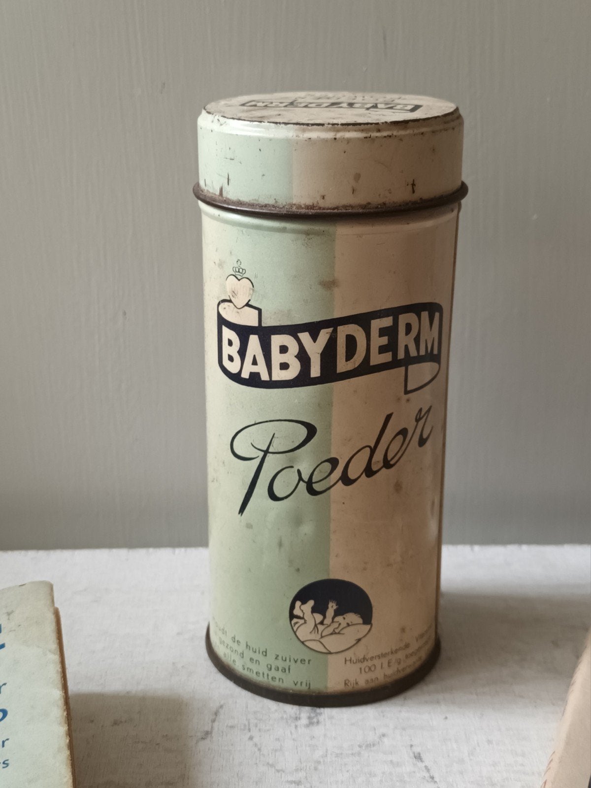 Vintage Babyderm Poederbus, Ophalen of Verzenden, Gebruikt, Overige