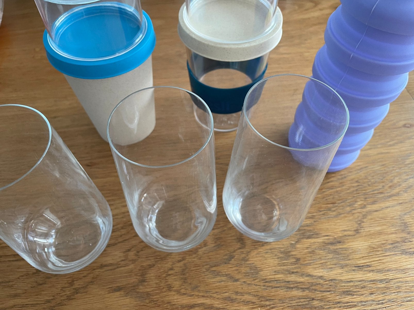 Vivo glazen 3x, kwark of yoghurt beker silicone fles, Ophalen of Verzenden, Zo goed als nieuw, Overige typen