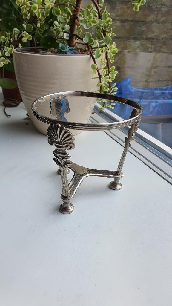 Antieke verzilverde standaard / tafelstuk voet, Ophalen of Verzenden
