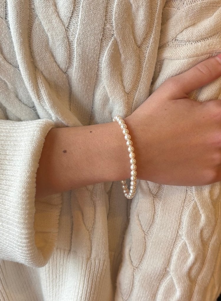 Parel armband 14k gouden slot dames vintage klassiek, Voordeelsieraden, Ophalen of Verzenden, Zo goed als nieuw, Met edelsteen
