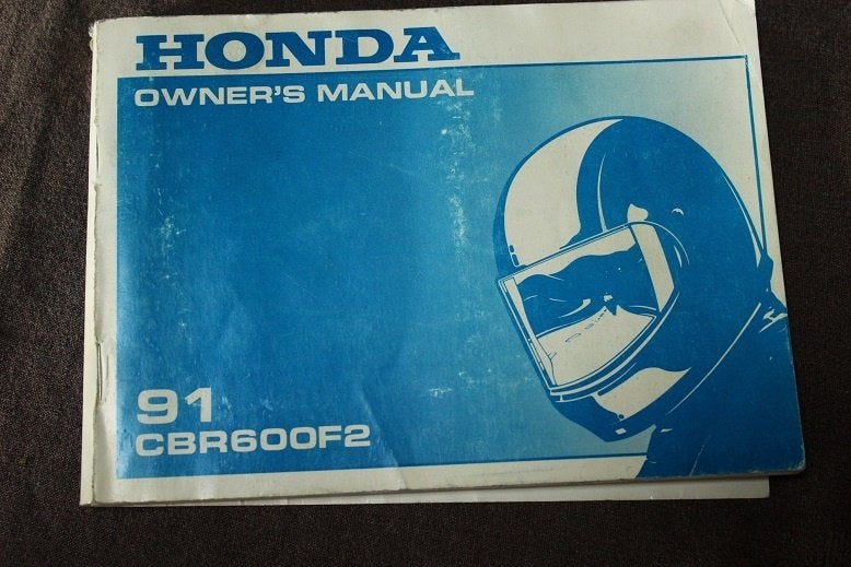 Honda CBR600 F2 1991 motorcycle owner's manual CBR 600F2, Motoren, Handleidingen en Instructieboekjes, Honda, Ophalen of Verzenden
