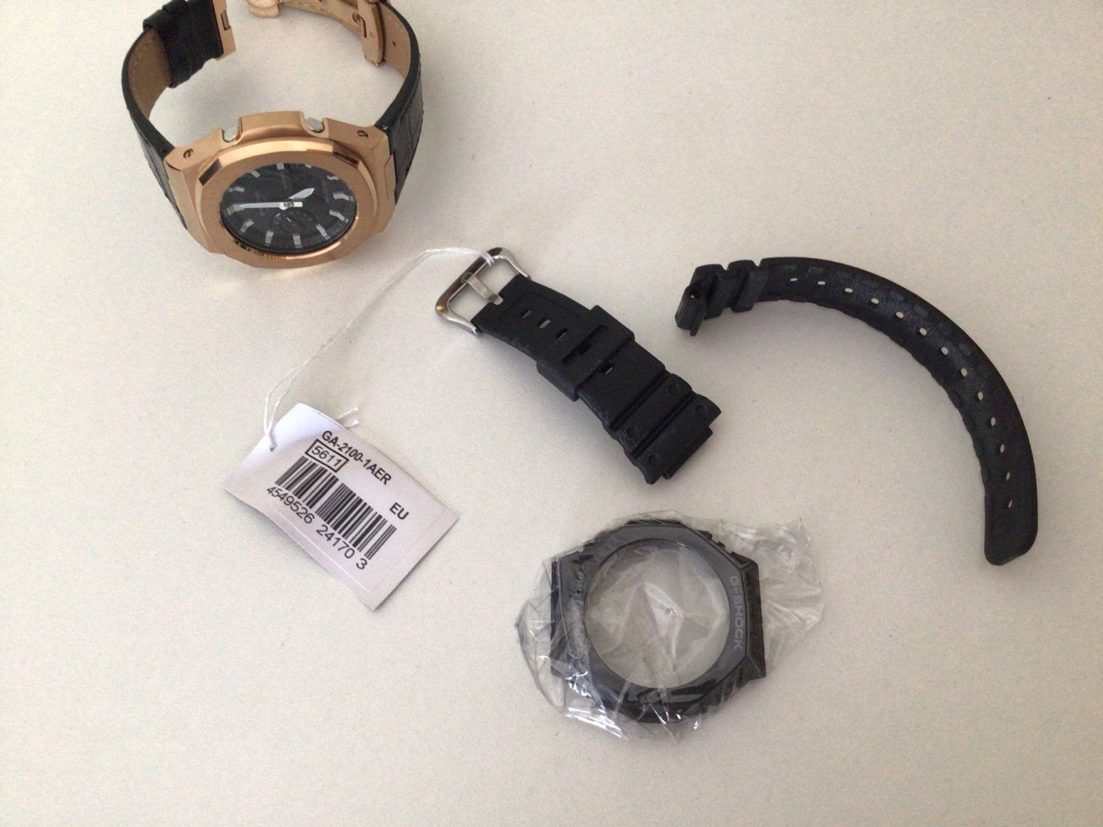 Casio GA2100MOD Nautilus Horloge - Zo goed als nieuw, Casio, Kunststof, Polshorloge, Ophalen of Verzenden
