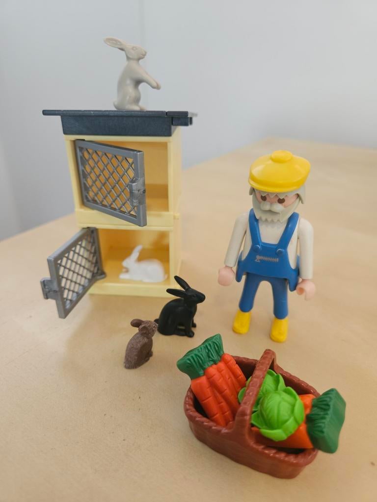 Playmobil 4491 konijnenhok met boer en konijnen, Ophalen of Verzenden
