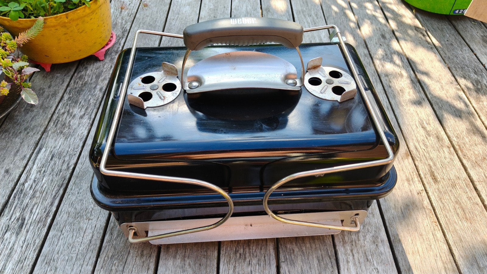 Compacte Weber Go-Anywhere Houtskoolbarbecue bbq, Tuin en Terras, Ophalen, Gebruikt, Weber