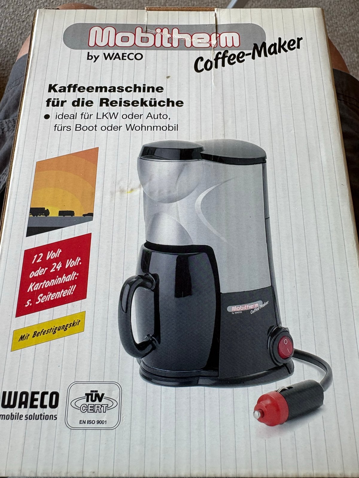 Mobitherm Koffiezetapparaat 12/24V voor auto/boot/camper, Gemalen koffie, Ophalen of Verzenden, 2 tot 4 kopjes, Koffiemachine