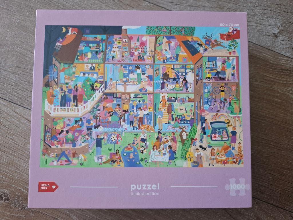 Legpuzzel limited edition Hema, Ophalen of Verzenden, 500 t/m 1500 stukjes, Zo goed als nieuw, Legpuzzel