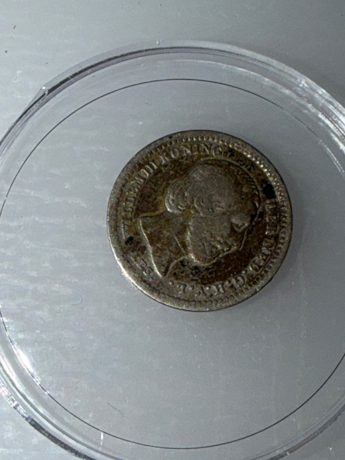 Zilveren 10 Cent Munt Koning Willem III 1850, Koning Willem III, Zilver, Ophalen of Verzenden, 10 cent
