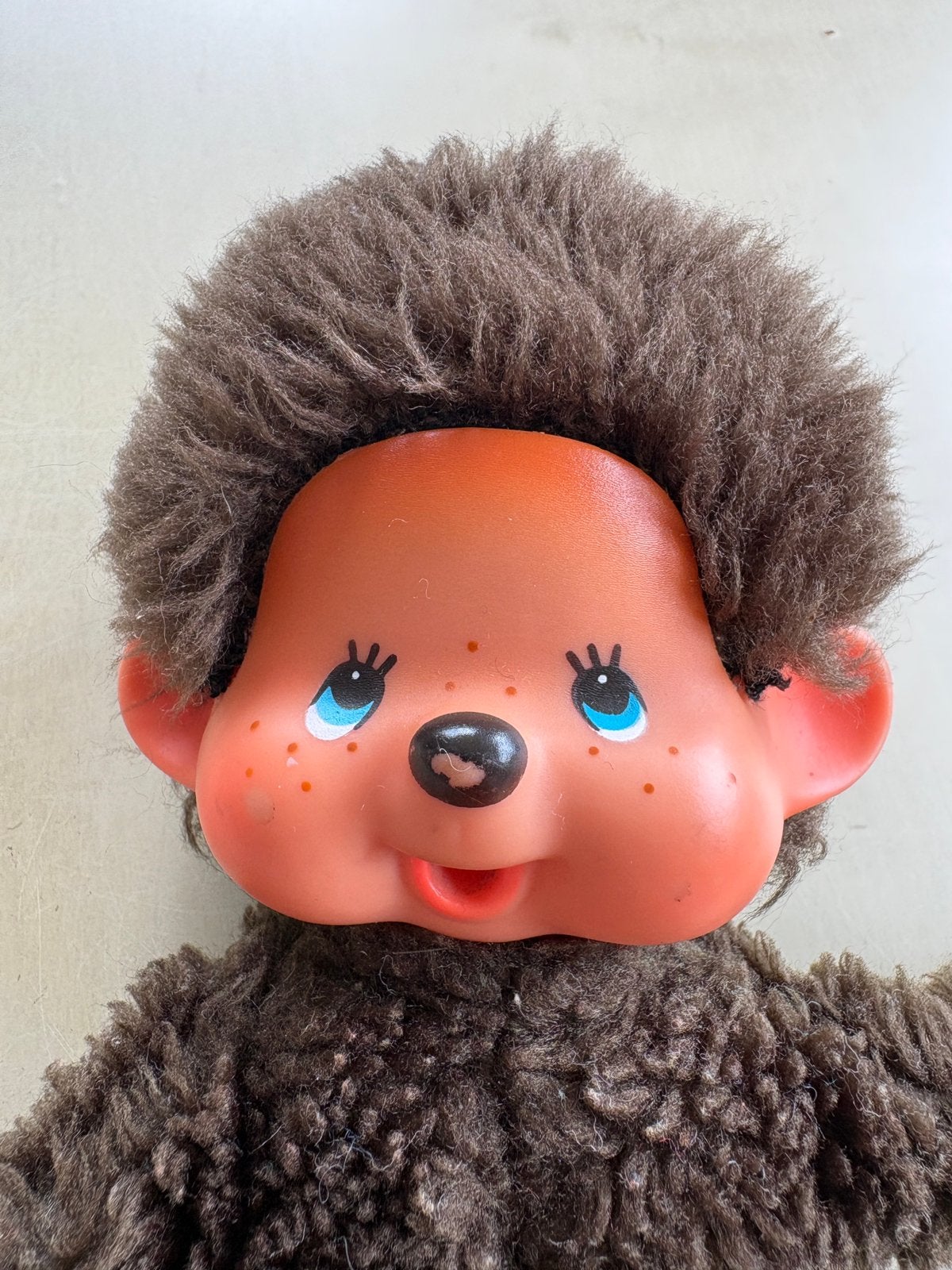 Vintage monchhichi knuffel van Sekiguchi uit 1974, Ophalen of Verzenden, Zo goed als nieuw, Pop