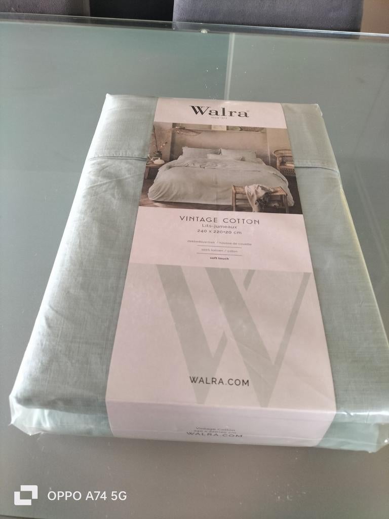 Nieuw Walra Vintage Cotton Dekbedovertrek Lits-Jumeaux, Dekbedovertrek, Ophalen of Verzenden, Groen, Nieuw