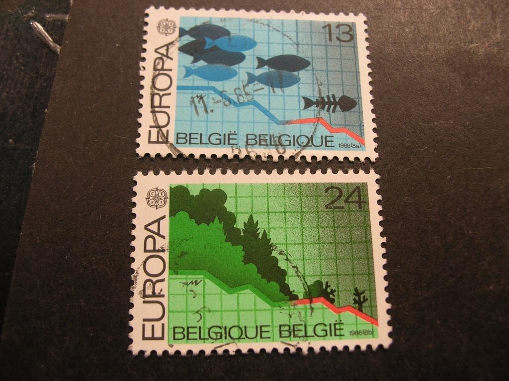 Cept/Verenigd Europa België 1986  gestempeld, Verzenden, Overige landen, Gestempeld