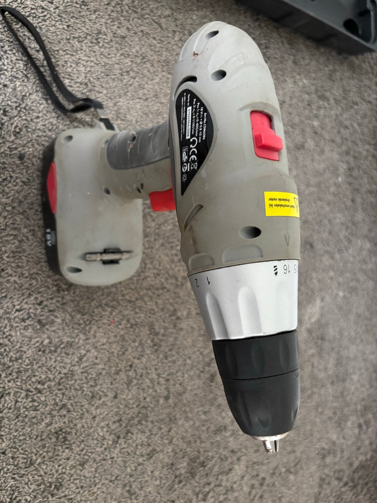 TDK 1800 Accuboormachine met koffer en 2 accu's, Gebruikt, Variabele snelheid, Ophalen of Verzenden, Boor- en Schroefmachine