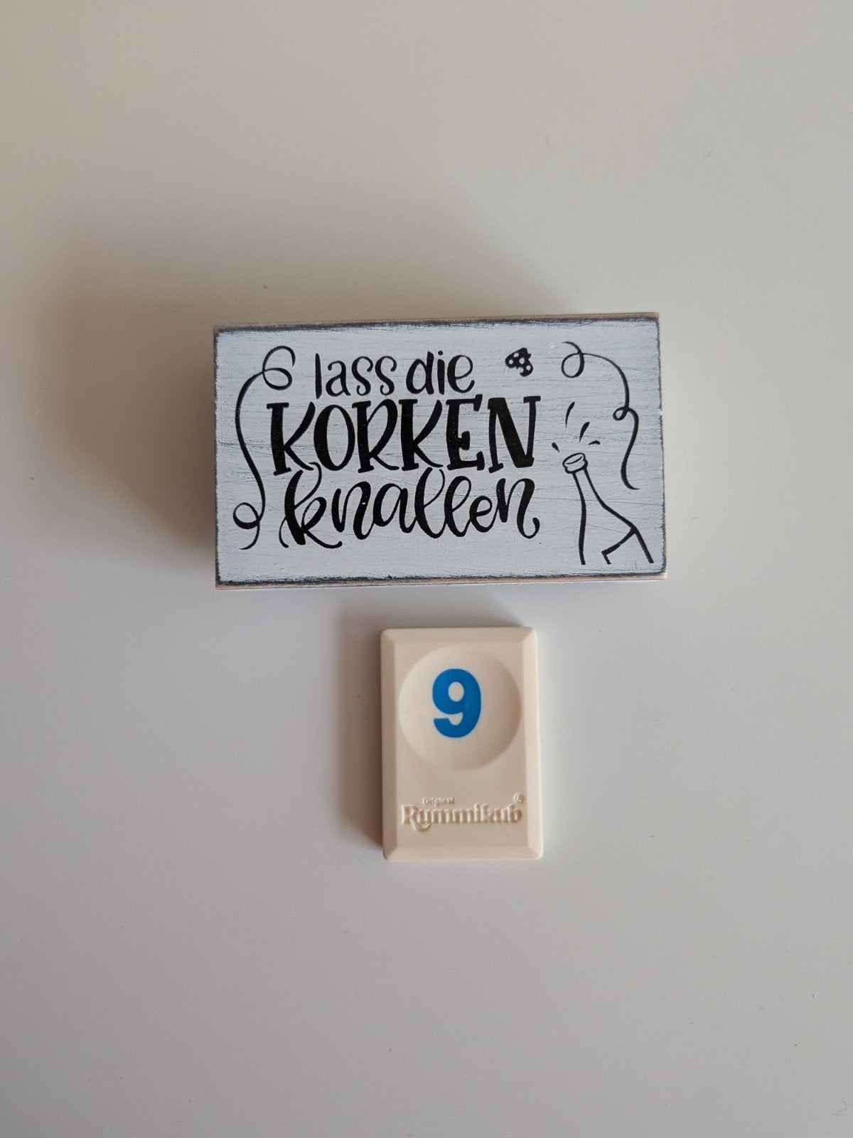 rubberen stempel Duits lass die korken knalle royalposthumu, Ophalen of Verzenden, Nieuw, Houten stempel