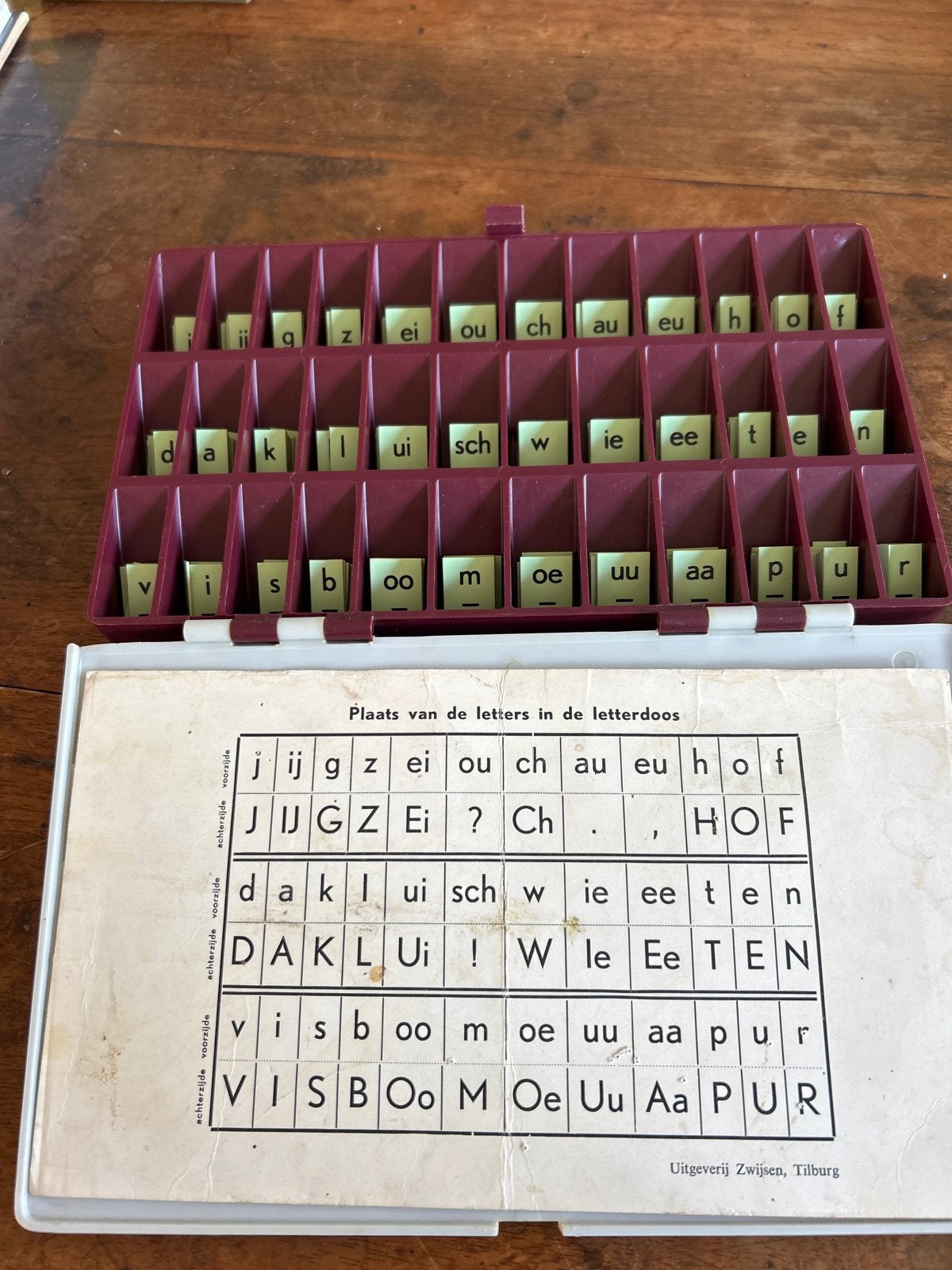 Vintage Letterdoos Uitgeverij Zwijsen Tilburg, Gebruikt, Overige thema's, Overige typen, Meerkleurig