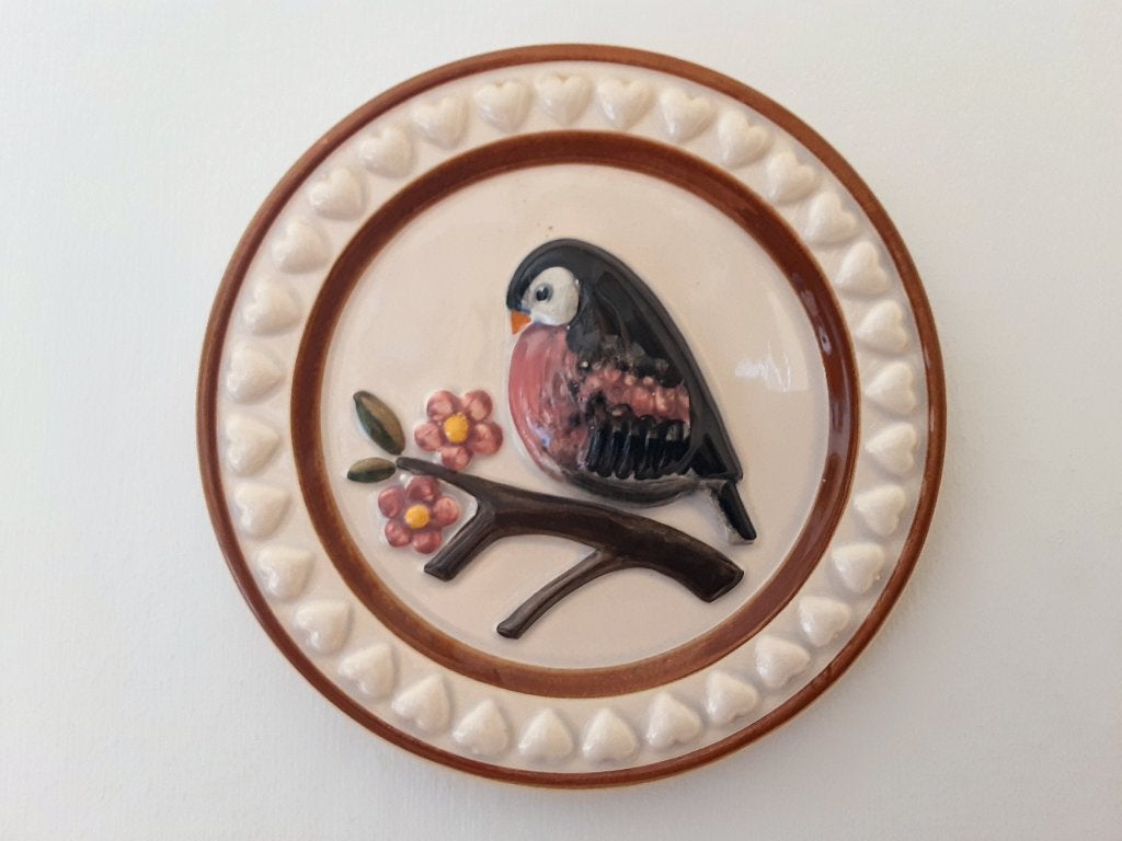 Vintage Zweedse DECO handgedecoreerde wandtegel, Antiek en Kunst, Antiek | Wandborden en Tegels, Ophalen