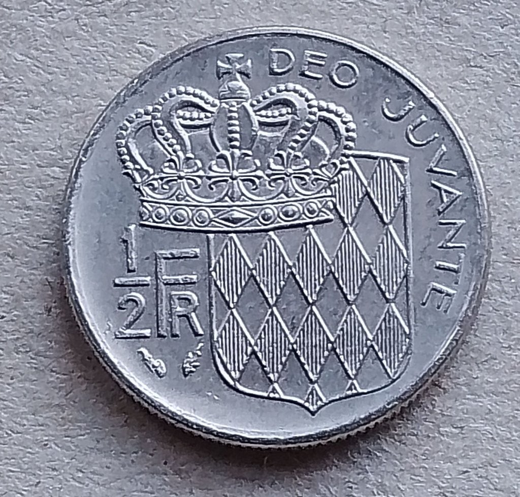 Monaco, 1/2 franc 1982, Ophalen of Verzenden, Overige landen, Losse munt
