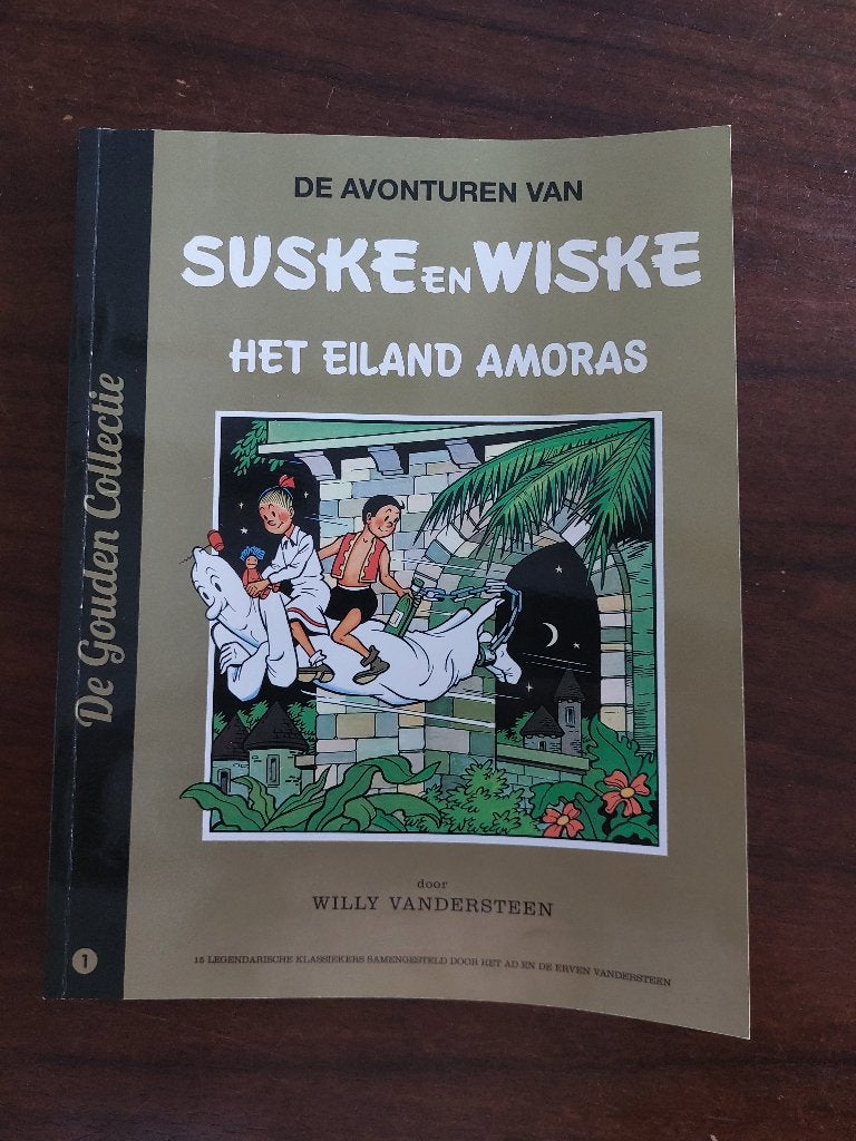 Boek: Het Eiland Amoras (Suske en Wiske, Gouden Collectie), Boeken, Ophalen, Willy Vandersteen, Eén stripboek, Zo goed als nieuw