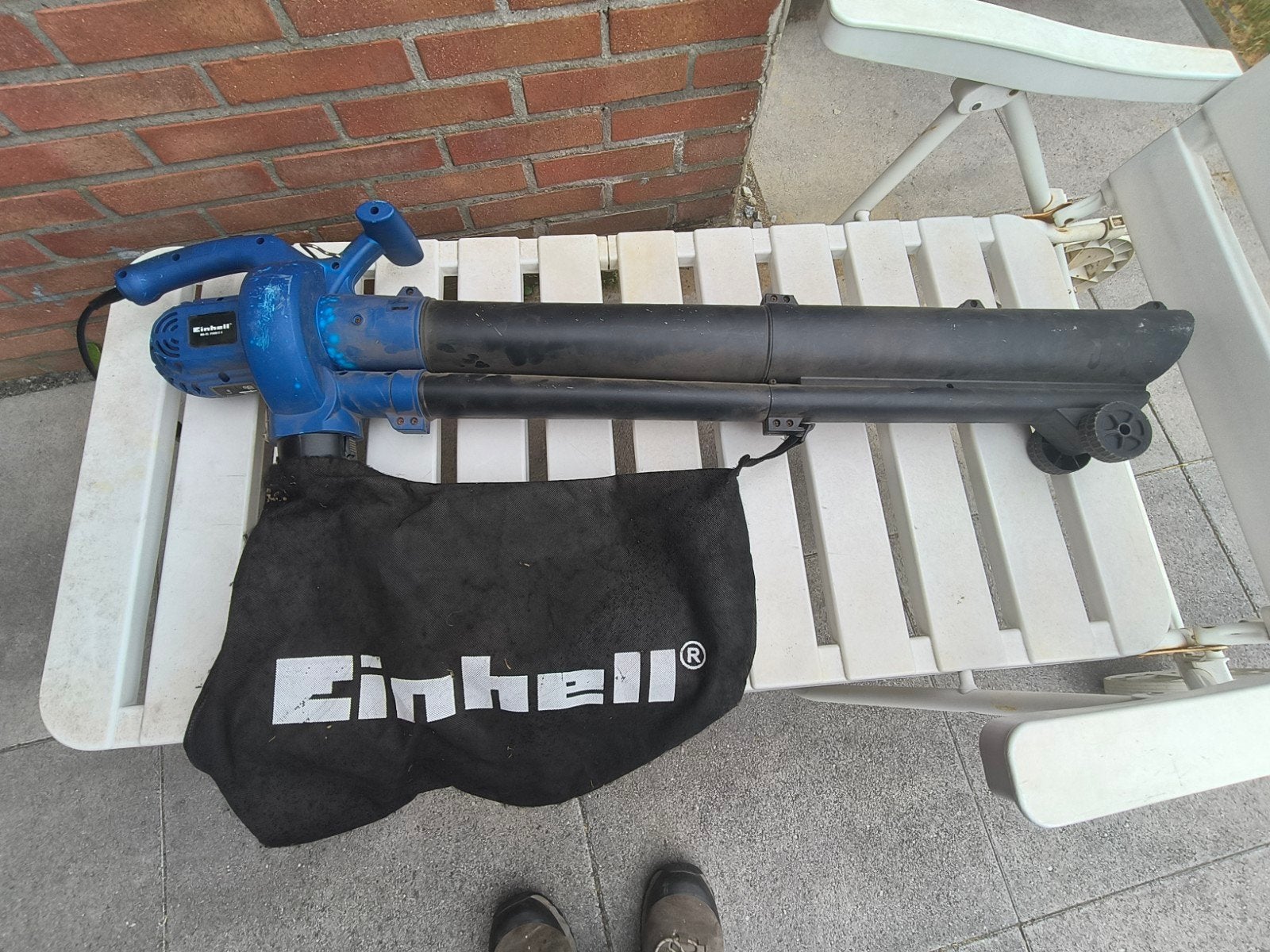 Einhell BG-EL 2500/2 E Bladblazer - Gebruikt, werkt perfect, Ophalen, Gebruikt, Met opvangzak, Handgedragen