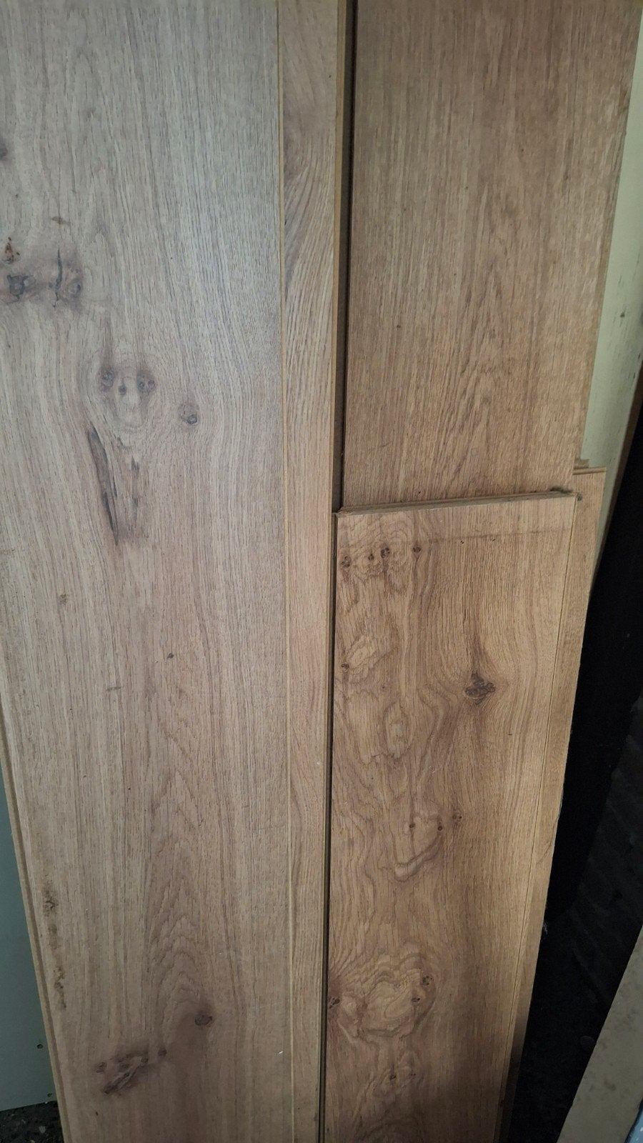 Mooie houten vloerdelen - Laminaat eiken look, Gebruikt, 50 tot 150 cm, Ophalen of Verzenden, 10 m² of meer