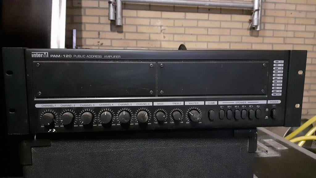 Interm 100v versterker, Ophalen of Verzenden, 120 watt of meer, Overige merken
