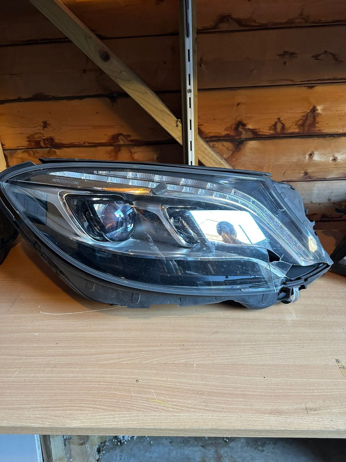 Mercedes koplampen met schade - S klasse model 2014 W222, Ophalen of Verzenden, Gebruikt, Mercedes-Benz