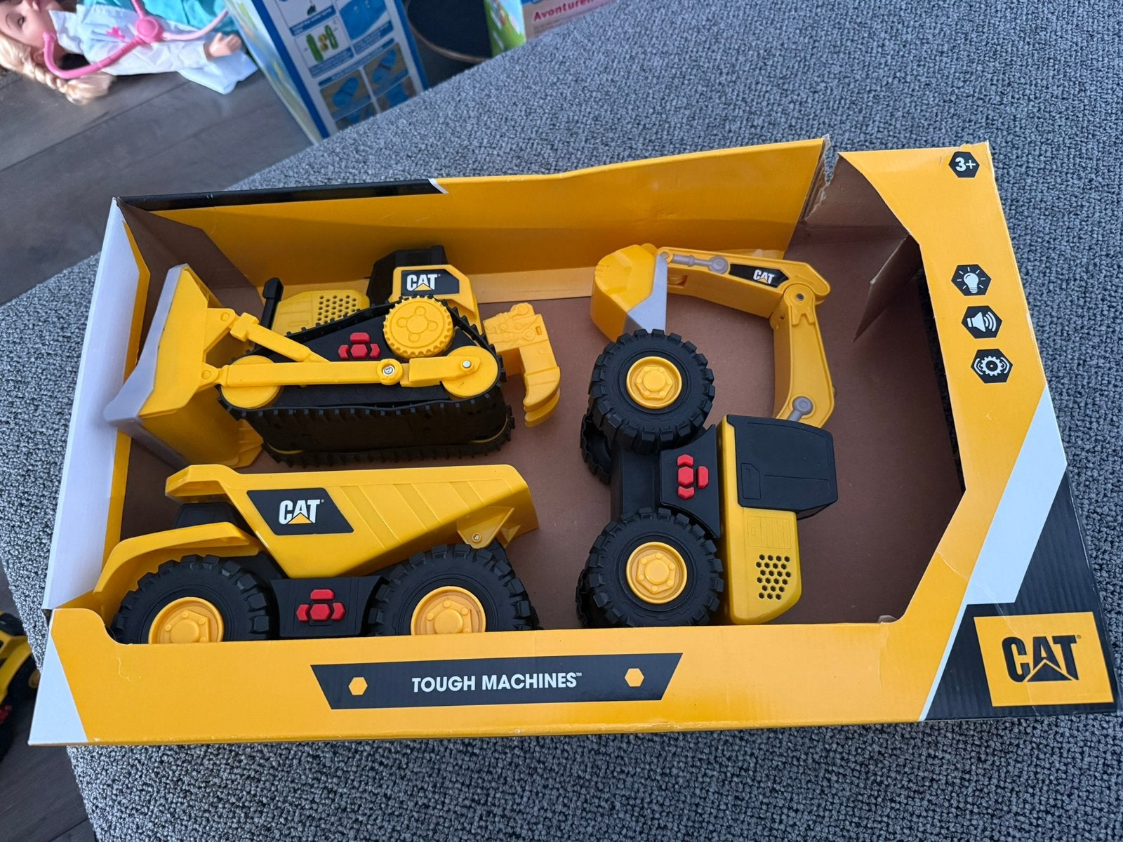 CAT Tough Machines Speelgoedset - Bulldozer, Graafmachine, K, Ophalen of Verzenden, Zo goed als nieuw