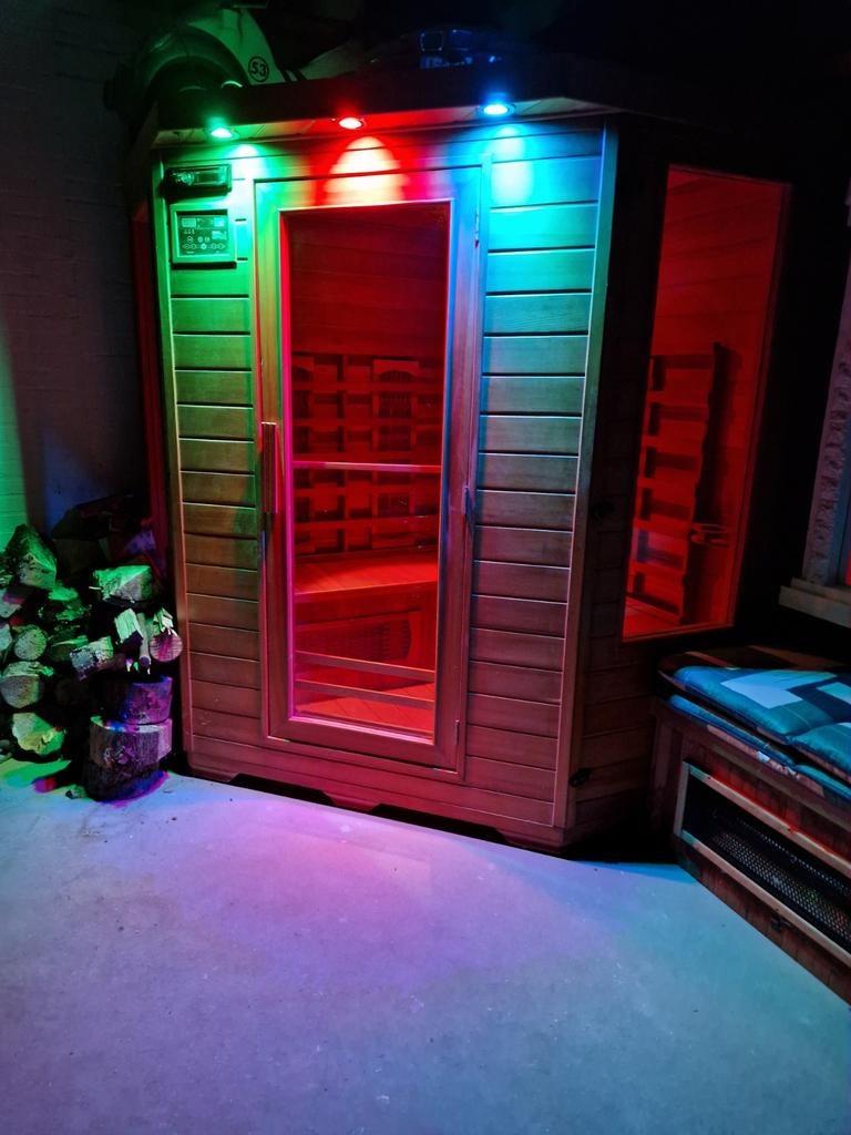 Infarood hoek sauna 3 persoons, Ophalen of Verzenden, Complete sauna