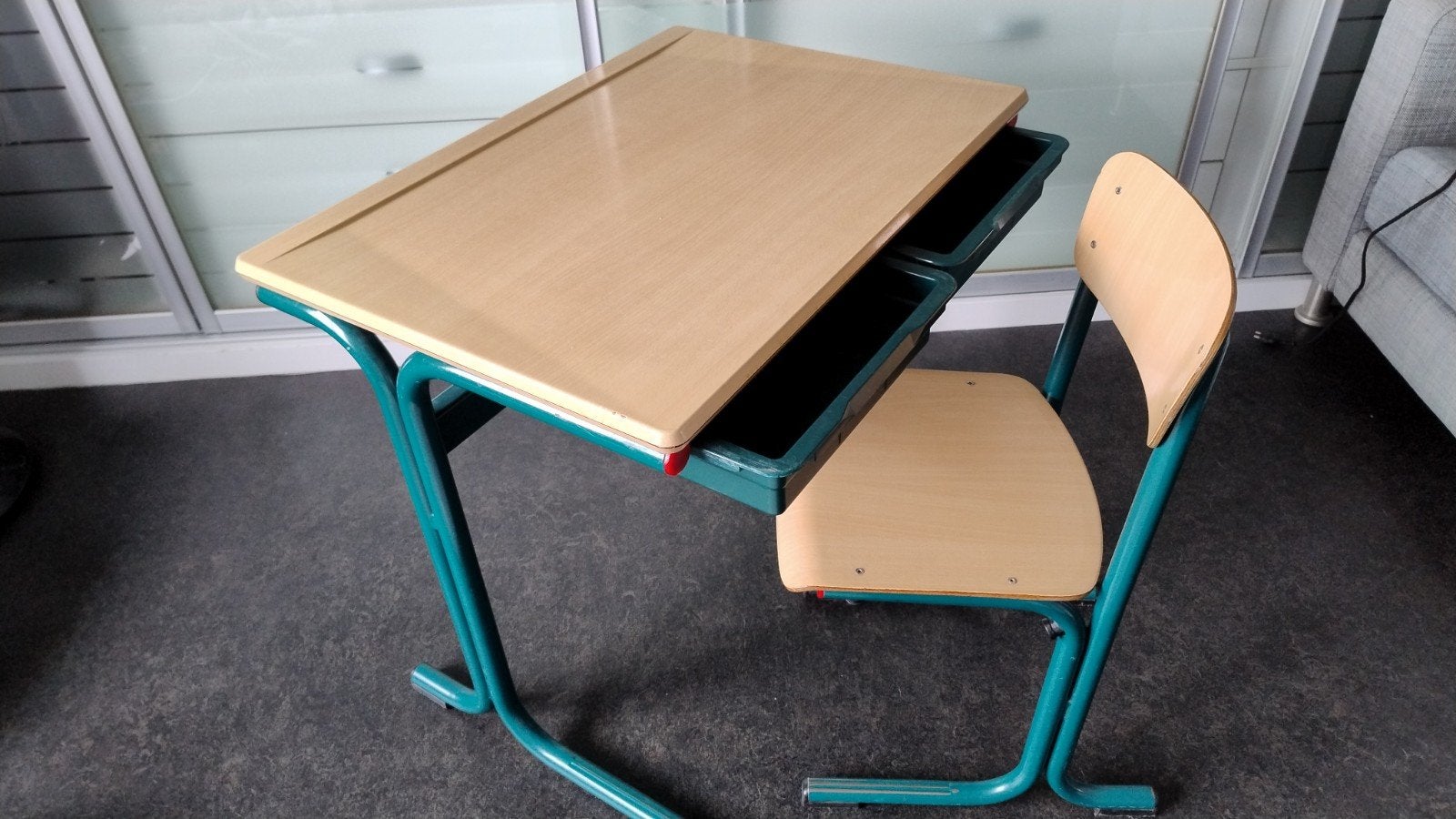 Kinder bureau -  tafel en stoel, Kinderen en Baby's, Kinderkamer | Tafels en Stoelen, Ophalen, Gebruikt, Tafel(s) en Stoel(en)