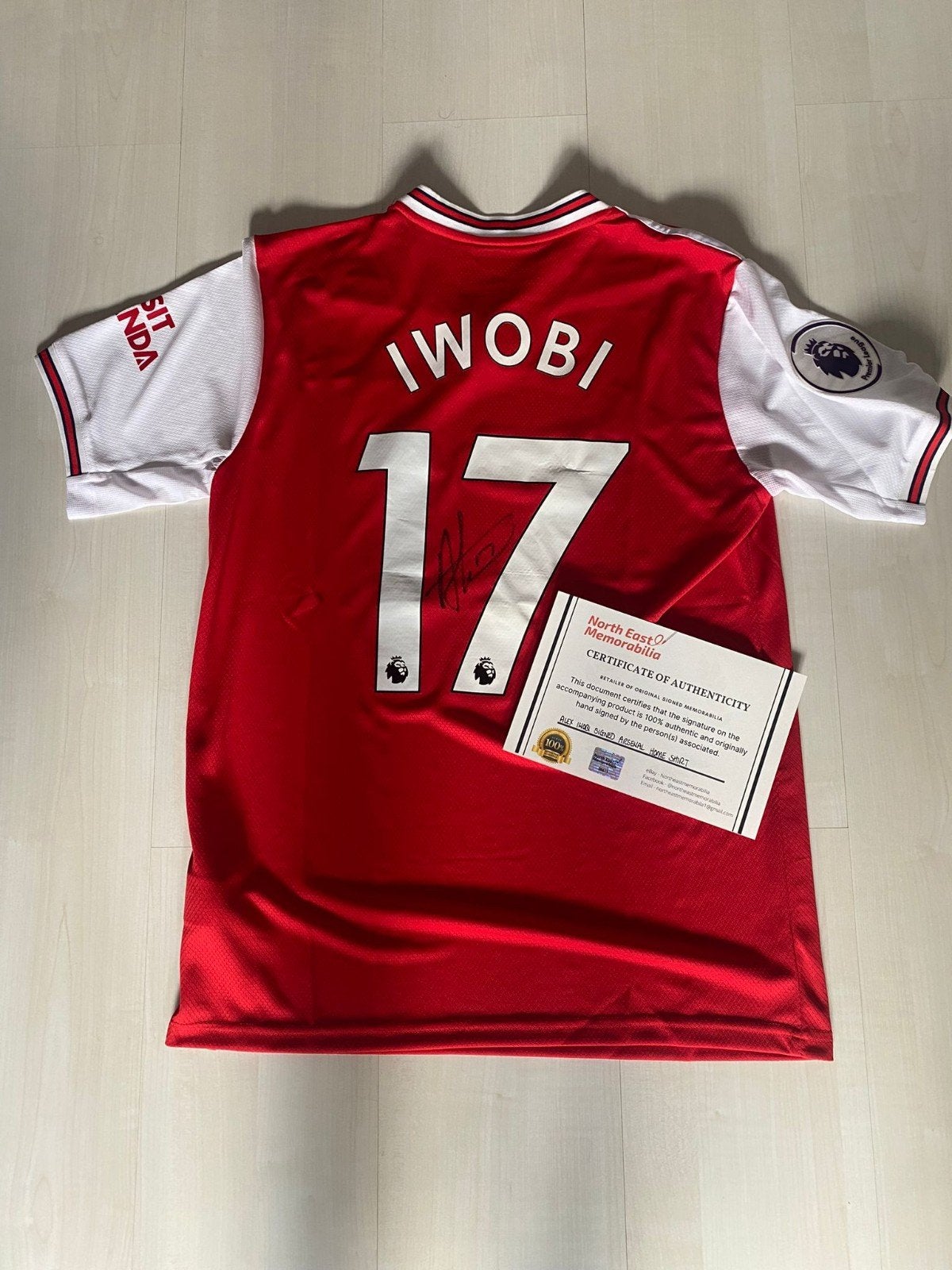 Gesigneerd Arsenal shirt Iwobi #17, Verzenden, ., Zo goed als nieuw, .