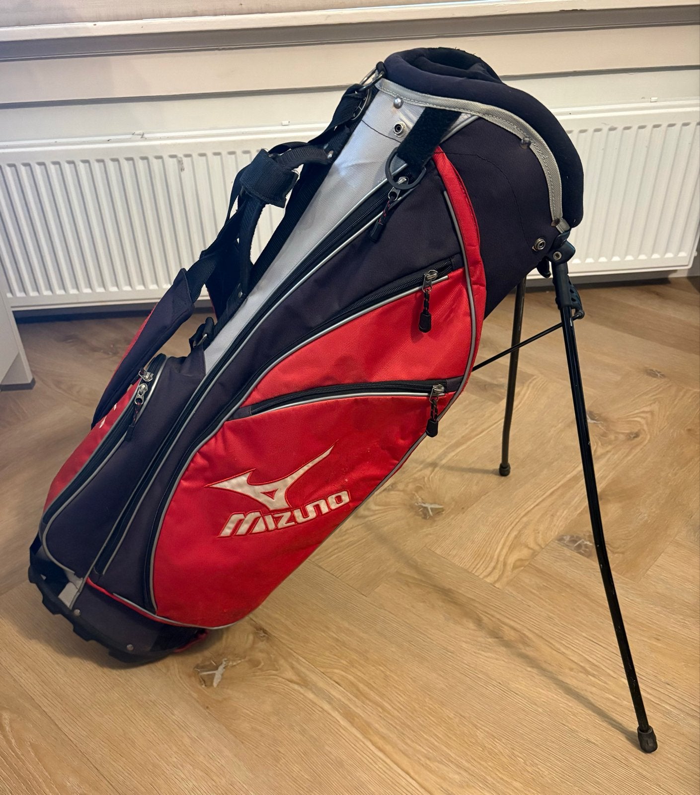 Mizuno Golftas Standbag - met regenhoes, Sport en Fitness, Golf, Ophalen of Verzenden, Gebruikt, Tas, Mizuno