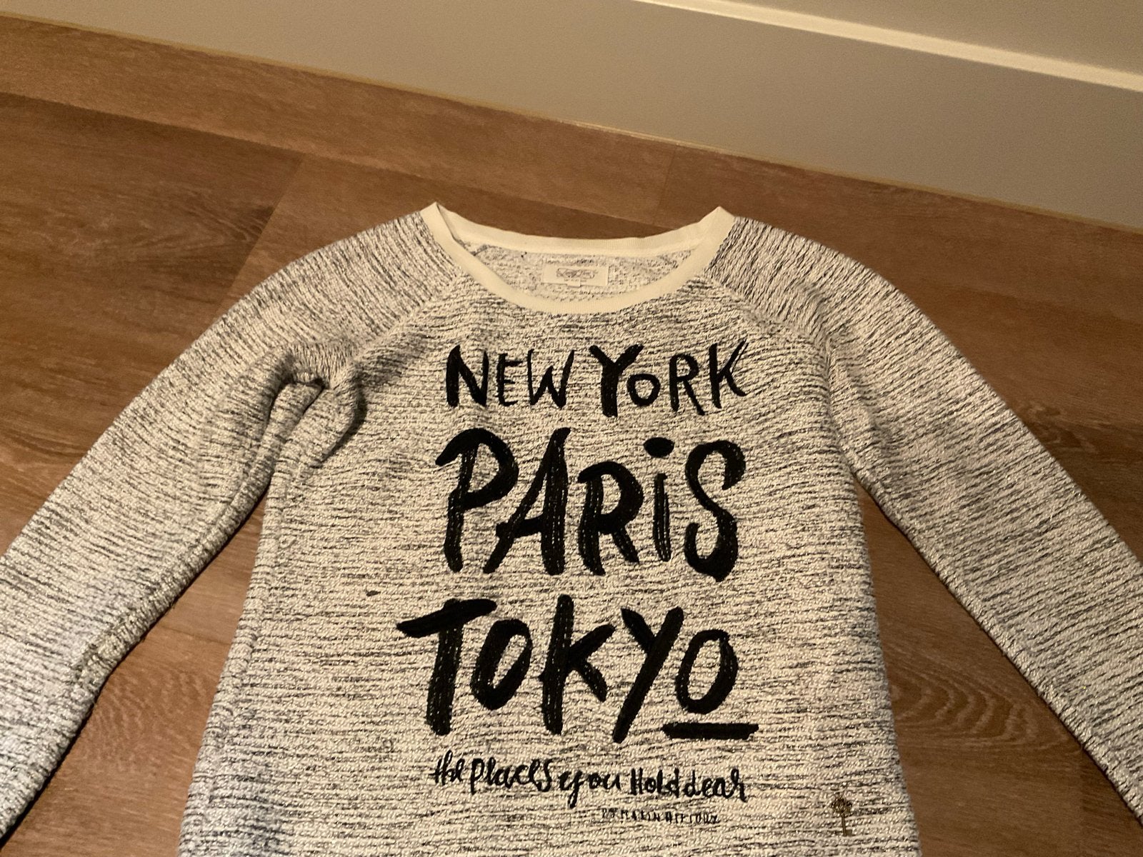Twenty Three Sweater 'New York Paris Tokyo' Maat m, Ophalen of Verzenden, Zo goed als nieuw, Maat 42/44 (L), Grijs