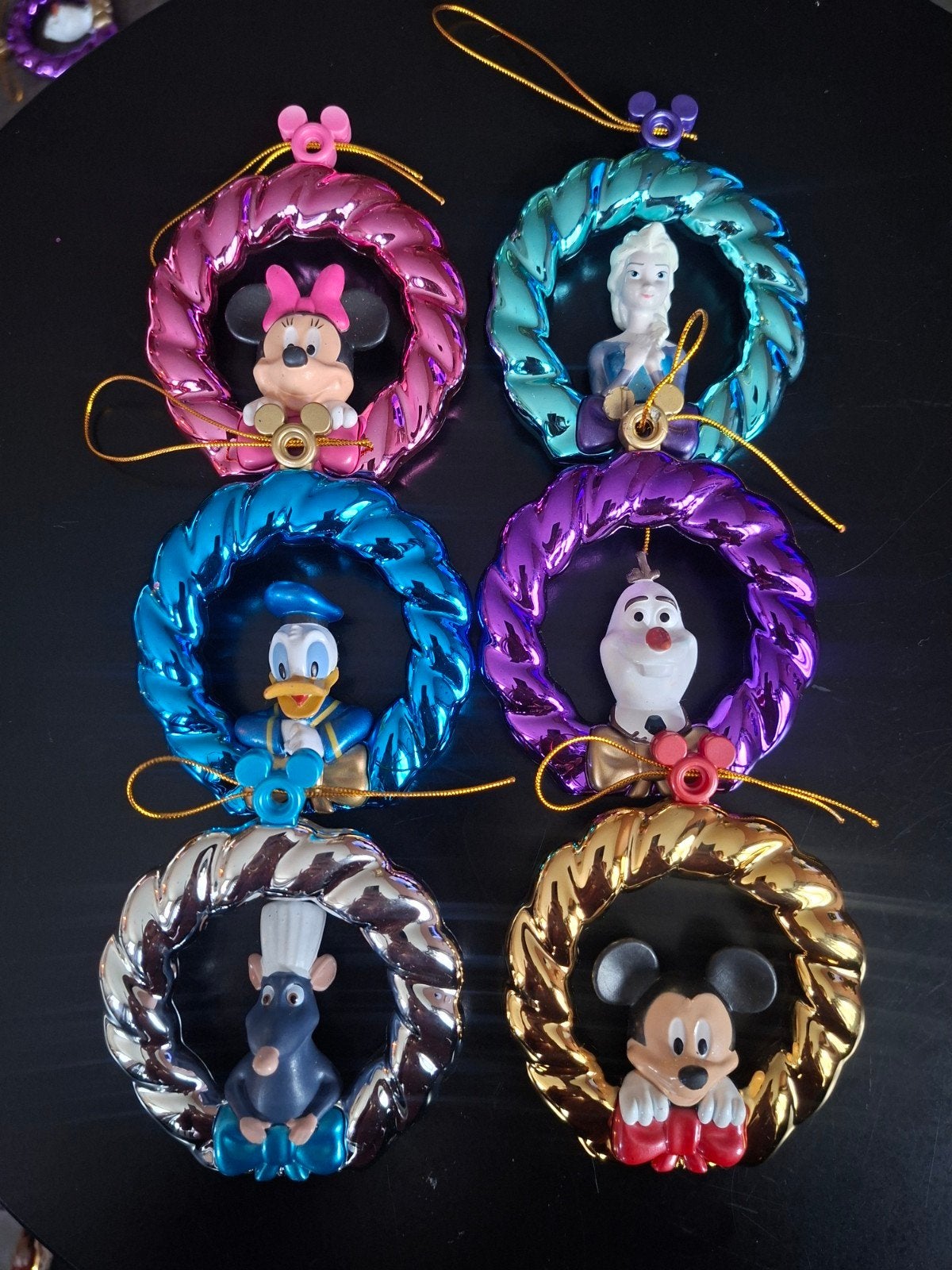 Disney Kerstornamenten - Set van 6 Figuren, Verzamelen, Ophalen of Verzenden, Mickey Mouse, Zo goed als nieuw, Beeldje of Figuurtje
