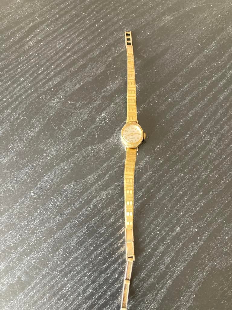 Vintage Andora Gold Plated Dameshorloge - 17 Rubis Incabloc, Overige merken, Gebruikt, Polshorloge, Ophalen of Verzenden