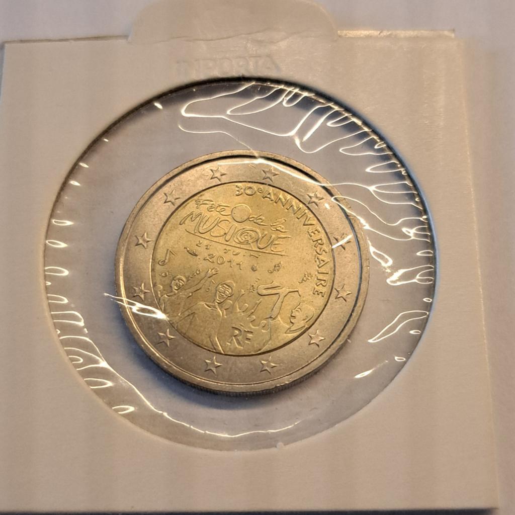 2 Euro Frankrijk 2011 - Fête de la Musique, Ophalen of Verzenden, Frankrijk, 2 euro, Losse munt