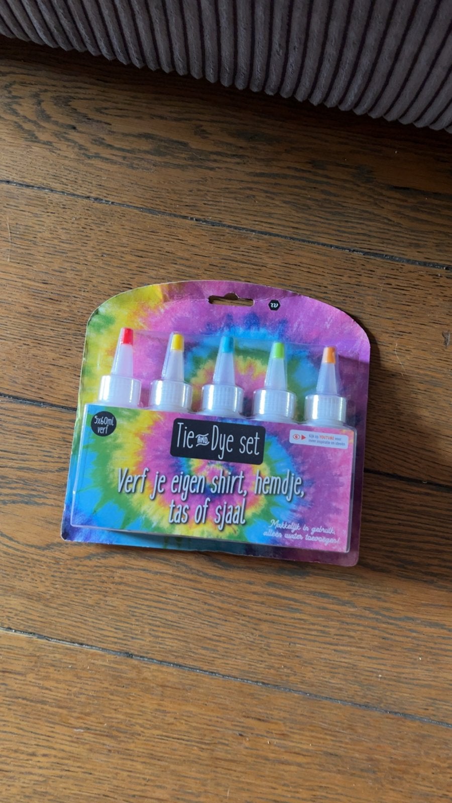 Tie Dye Set - Verf je eigen shirt, hemdje, tas of sjaal, Overige thema's, Textiel, Nieuw, Meerkleurig