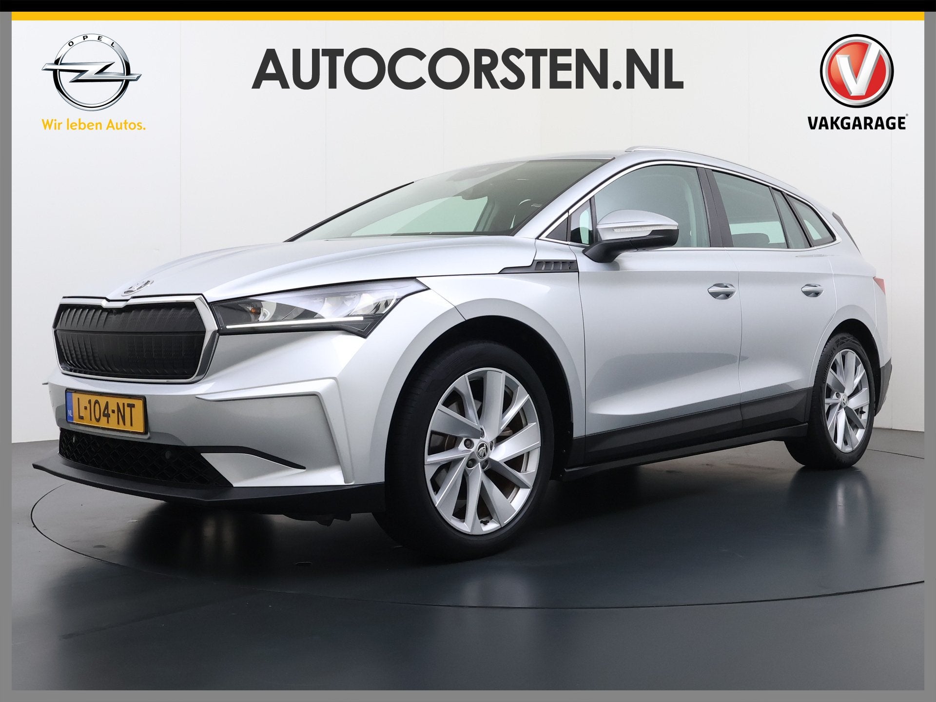 Skoda Enyaq iV 60 SOH 91% Apple Carplay Android Auto Navi Ec, Auto's, Automaat, Achterwielaandrijving, Gebruikt, Zwart