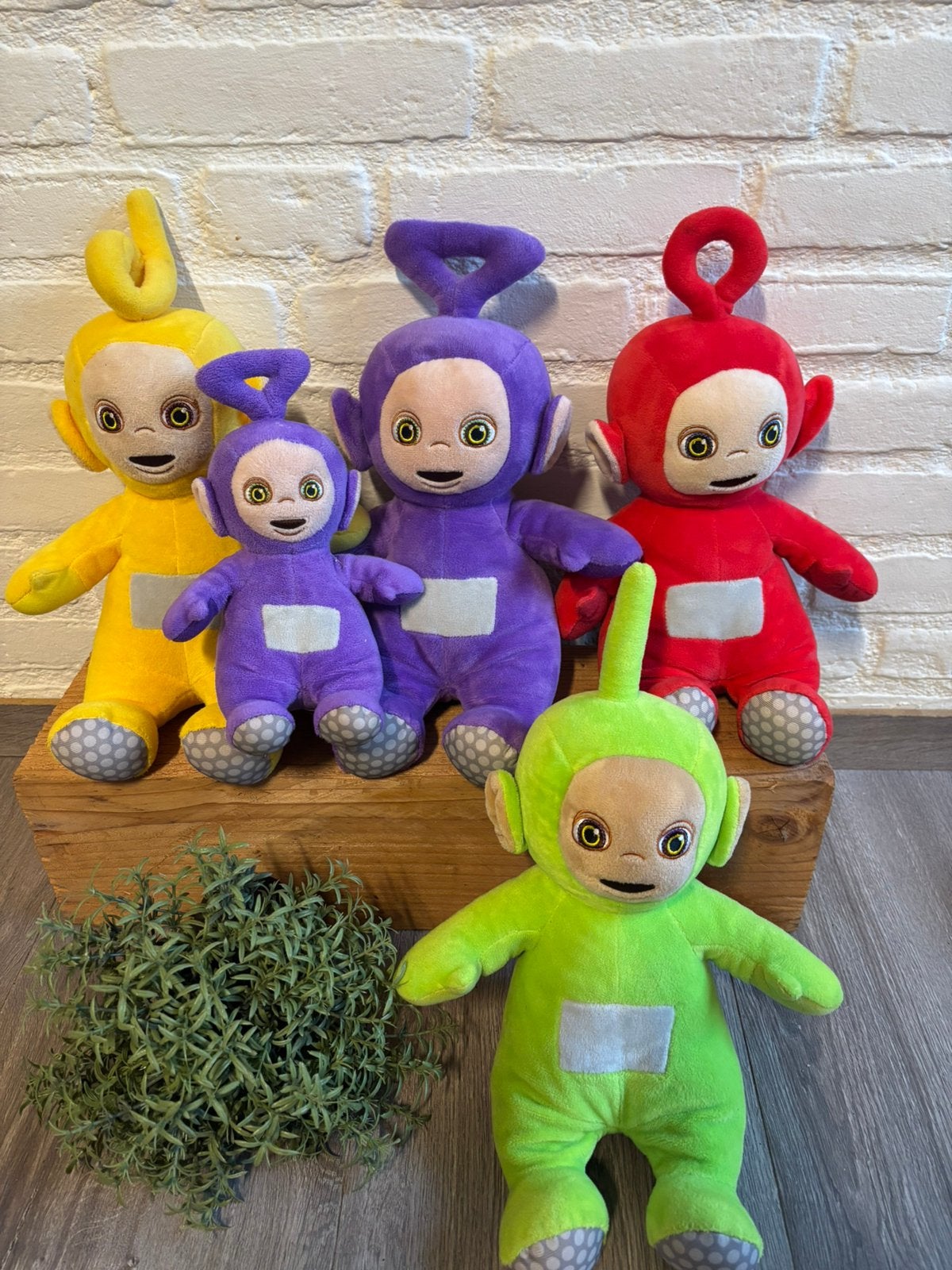 Set van 4 orginele teletubbies knuffels, Overige merken, Overige karakters, Overige typen, Nieuw