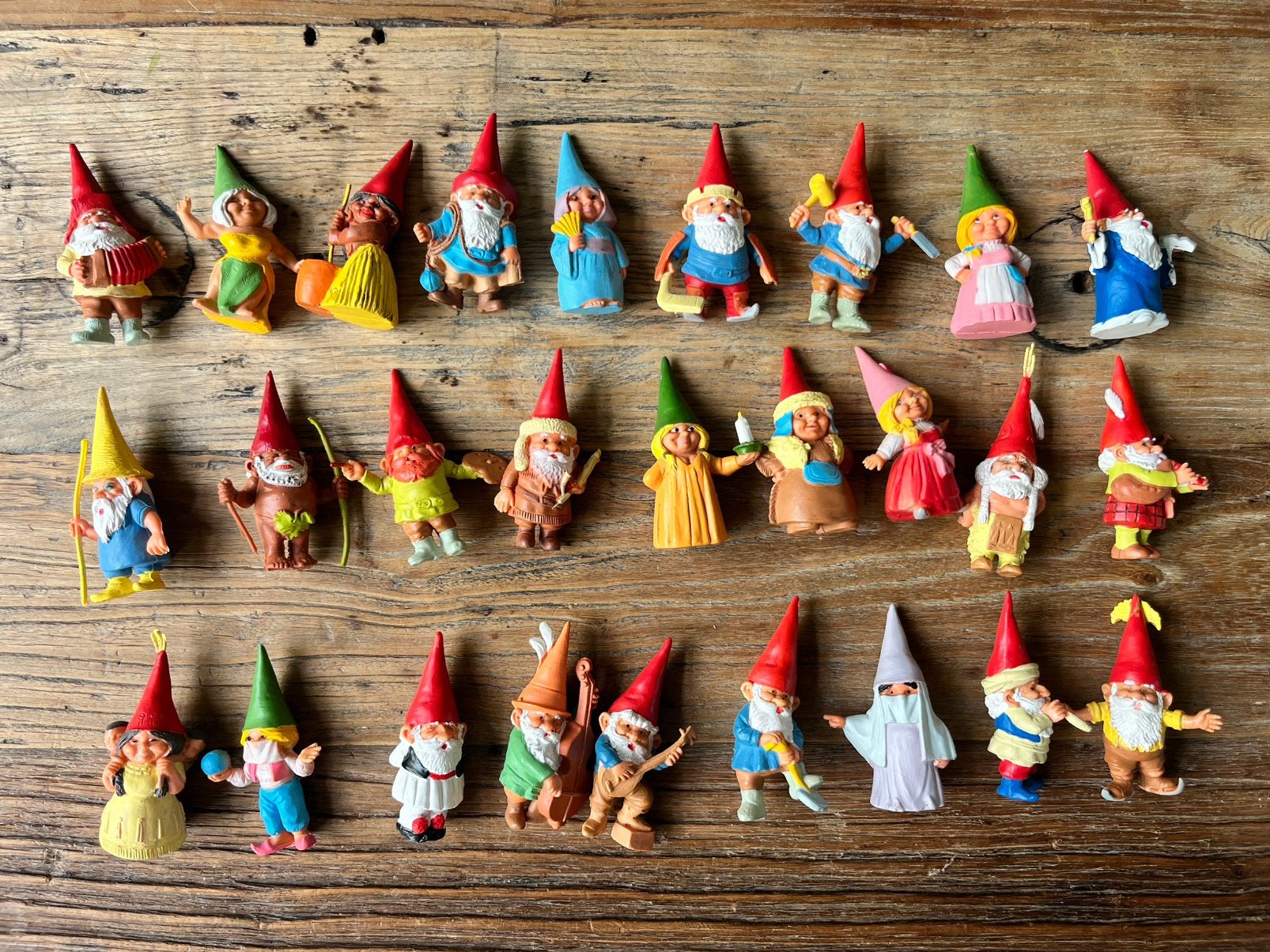 David de Kabouter jaren 80 figuurtjes 27 stuks, Ophalen of Verzenden, Zo goed als nieuw