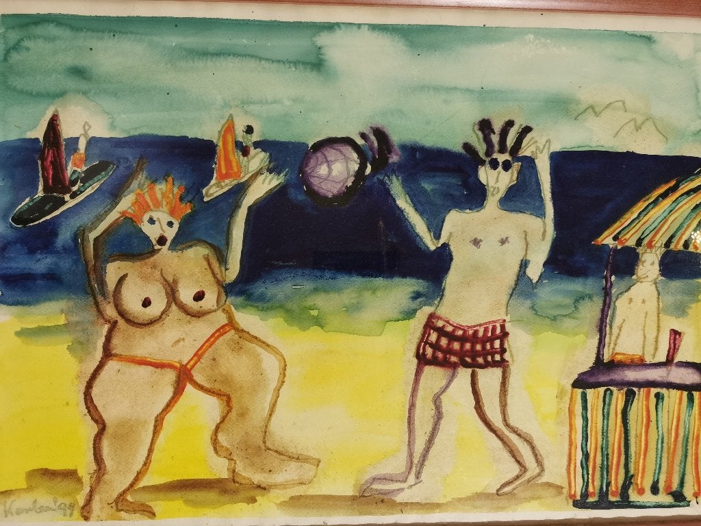 Zon Zee Strand Jacob Kanbier  Origineel, Ophalen