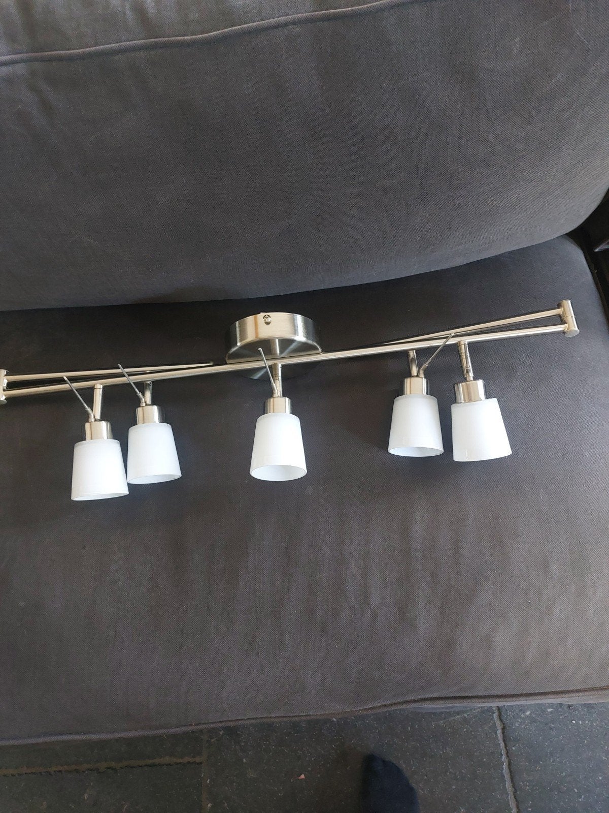 IKEA TIDIG Plafondspot met 5 spots, vernikkeld, Zilver, Verstelbaar, Plafondspot, Ophalen of Verzenden