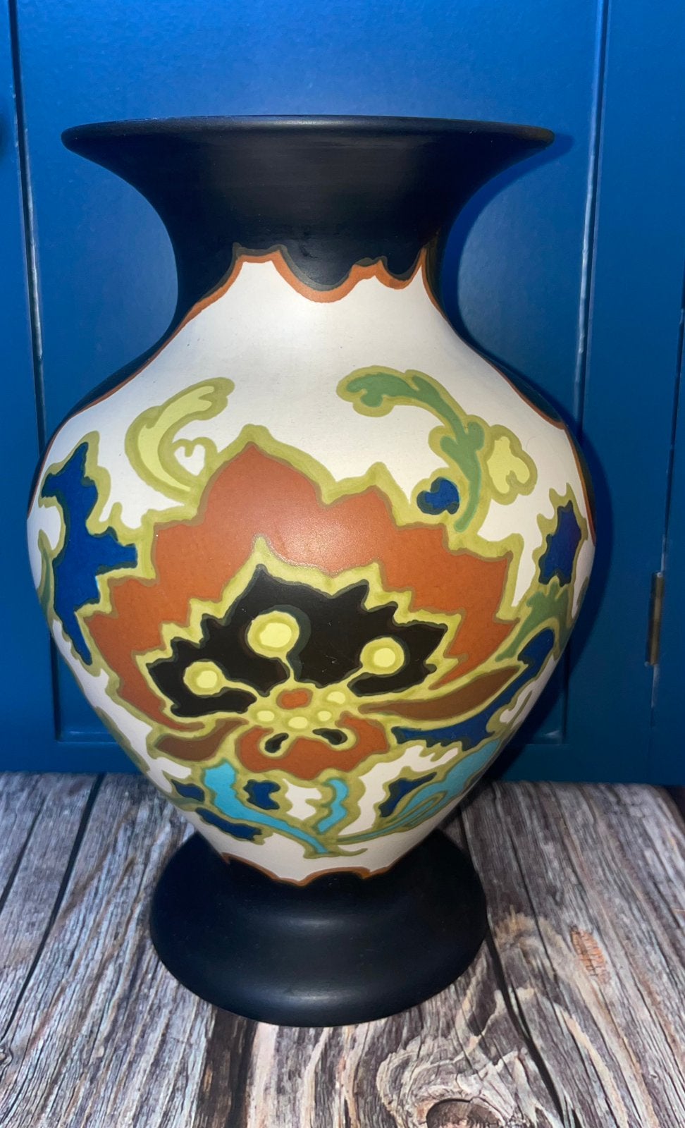 Modica Gouda-plateel vaas 24 cm, Ophalen of Verzenden