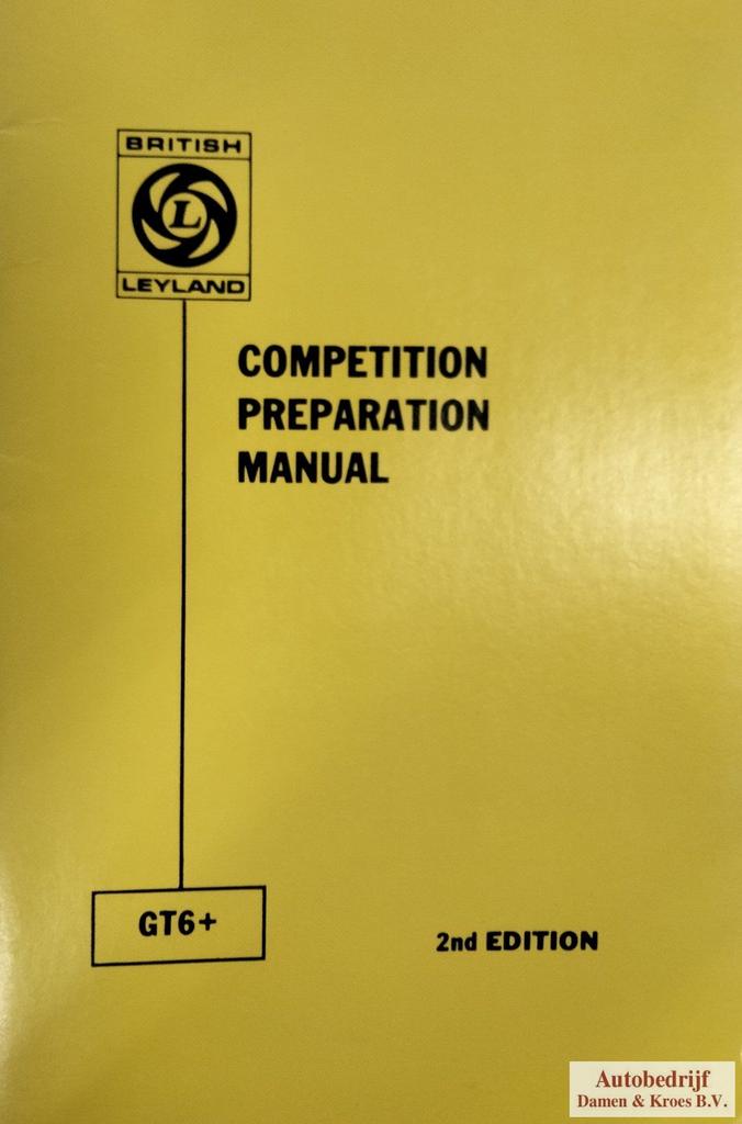 Handboek GT6+ RFP14 (competition manual GT6), Ophalen of Verzenden
