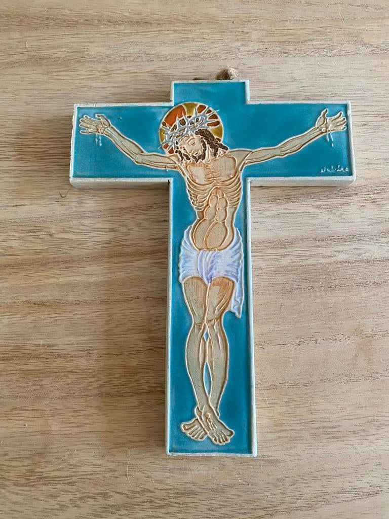 Westraven Utrecht. Kruis / crucifix. Cloisonne.  Zie foto’s., Ophalen of Verzenden