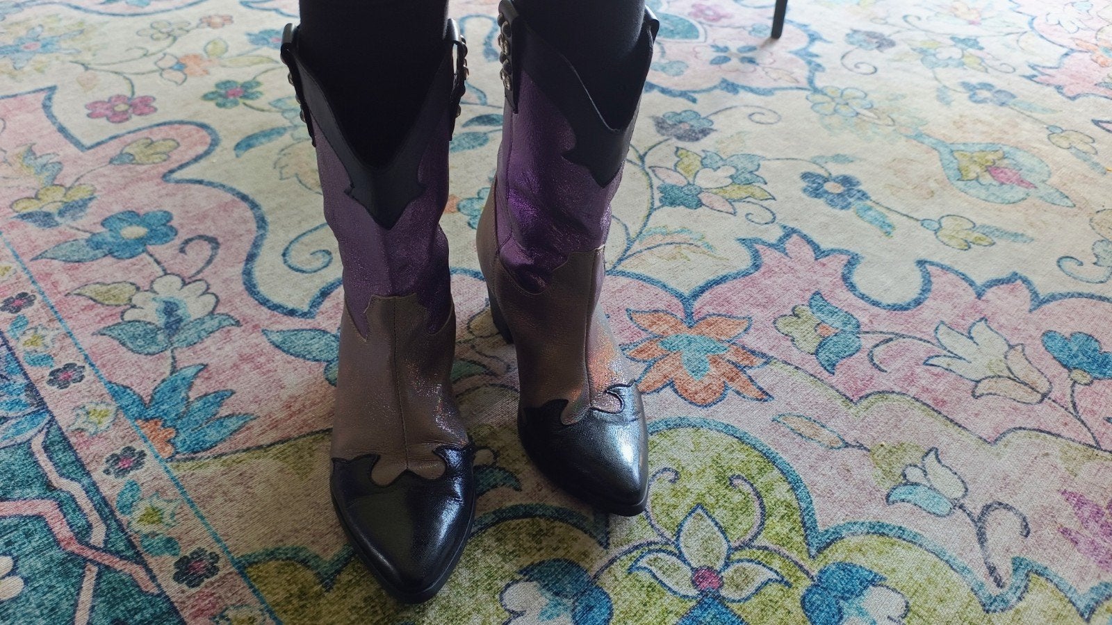 Lazamani cowboylaarzen maat 39 - regenboog effect, Overige kleuren, Lazamani, Ophalen of Verzenden, Zo goed als nieuw