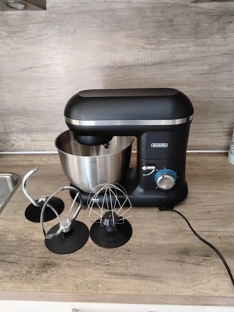 Nieuwe Bourgini keukenmachine - nooit gebruikt!, Nieuw, Ophalen of Verzenden, Vaatwasserbestendig, 3 snelheden of meer