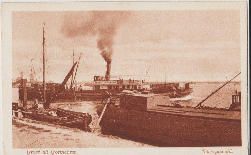 1943 ? gorinchem scheepvaart beurtschip nijmegen rotterdam, Ophalen of Verzenden, 1940 tot 1960, Ongelopen, Gelderland